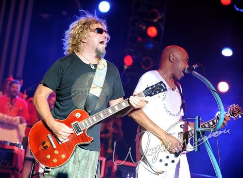 Sammy Hagar at Rock the Bayou grounds Houston, TX on August 30, 2008 &mdash; concert photo by Wayne Dennon
