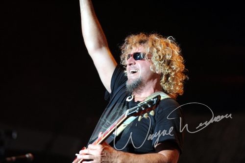 Sammy Hagar at Rock the Bayou grounds Houston, TX on August 30, 2008 &mdash; concert photo by Wayne Dennon
