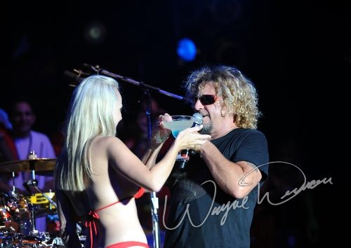 Sammy Hagar at Rock the Bayou grounds Houston, TX on August 30, 2008 &mdash; concert photo by Wayne Dennon