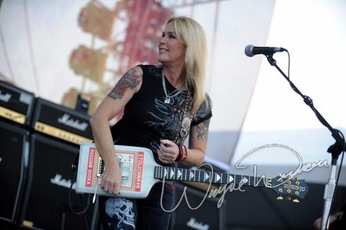 Lita Ford at Rock the Bayou grounds Houston, TX on August 30, 2008 &mdash; concert photo by Wayne Dennon