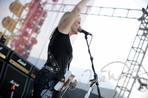 Lita Ford at Rock the Bayou grounds Houston, TX on August 30, 2008 &mdash; concert photo by Wayne Dennon