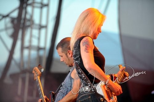 Lita Ford at Rock the Bayou grounds Houston, TX on August 30, 2008 &mdash; concert photo by Wayne Dennon