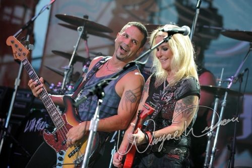 Lita Ford at Rock the Bayou grounds Houston, TX on August 30, 2008 &mdash; concert photo by Wayne Dennon