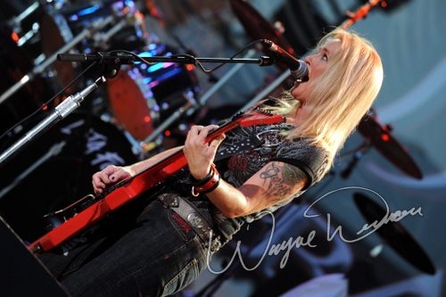 Lita Ford at Rock the Bayou grounds Houston, TX on August 30, 2008 &mdash; concert photo by Wayne Dennon