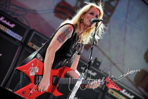 Lita Ford at Rock the Bayou grounds Houston, TX on August 30, 2008 &mdash; concert photo by Wayne Dennon