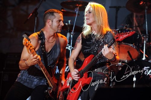 Lita Ford at Rock the Bayou grounds Houston, TX on August 30, 2008 &mdash; concert photo by Wayne Dennon