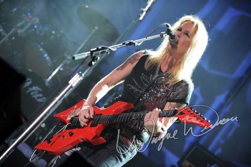 Lita Ford at Rock the Bayou grounds Houston, TX on August 30, 2008 &mdash; concert photo by Wayne Dennon