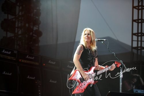 Lita Ford at Rock the Bayou grounds Houston, TX on August 30, 2008 &mdash; concert photo by Wayne Dennon