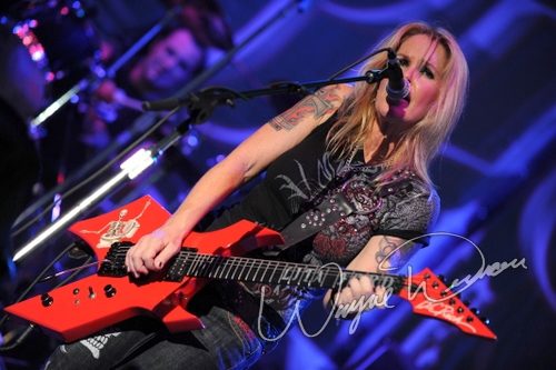 Lita Ford at Rock the Bayou grounds Houston, TX on August 30, 2008 &mdash; concert photo by Wayne Dennon