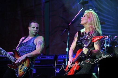 Lita Ford at Rock the Bayou grounds Houston, TX on August 30, 2008 &mdash; concert photo by Wayne Dennon