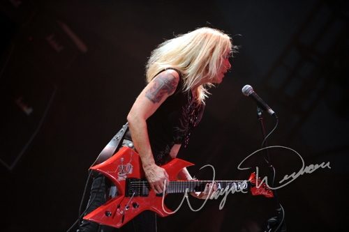 Lita Ford at Rock the Bayou grounds Houston, TX on August 30, 2008 &mdash; concert photo by Wayne Dennon