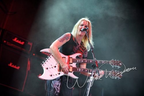 Lita Ford at Rock the Bayou grounds Houston, TX on August 30, 2008 &mdash; concert photo by Wayne Dennon