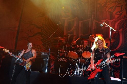 Lita Ford at Rock the Bayou grounds Houston, TX on August 30, 2008 &mdash; concert photo by Wayne Dennon