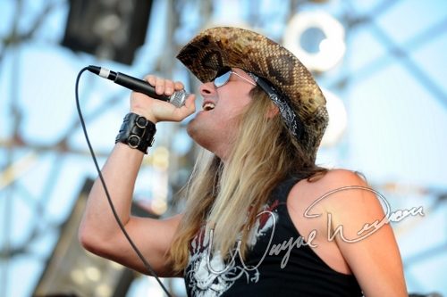 Skid Row at Rock the Bayou grounds Houston, TX on August 29, 2008 &mdash; concert photo by Wayne Dennon