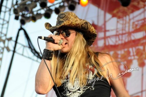 Skid Row at Rock the Bayou grounds Houston, TX on August 29, 2008 &mdash; concert photo by Wayne Dennon