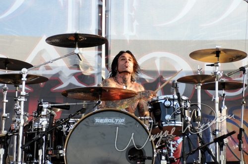 Skid Row at Rock the Bayou grounds Houston, TX on August 29, 2008 &mdash; concert photo by Wayne Dennon