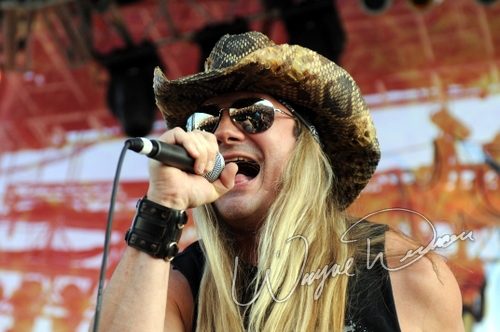 Skid Row at Rock the Bayou grounds Houston, TX on August 29, 2008 &mdash; concert photo by Wayne Dennon