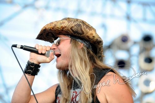 Skid Row at Rock the Bayou grounds Houston, TX on August 29, 2008 &mdash; concert photo by Wayne Dennon