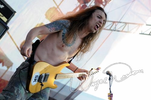 Skid Row at Rock the Bayou grounds Houston, TX on August 29, 2008 &mdash; concert photo by Wayne Dennon