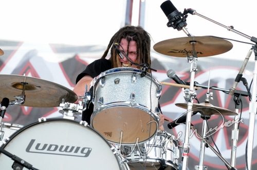 Gilby Clarke at Rock the Bayou grounds Houston, TX on August 29, 2008 &mdash; concert photo by Wayne Dennon