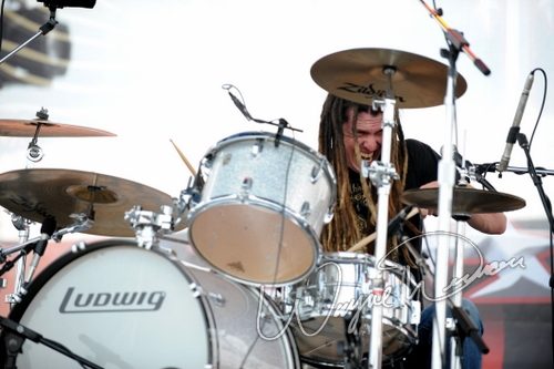 Gilby Clarke at Rock the Bayou grounds Houston, TX on August 29, 2008 &mdash; concert photo by Wayne Dennon