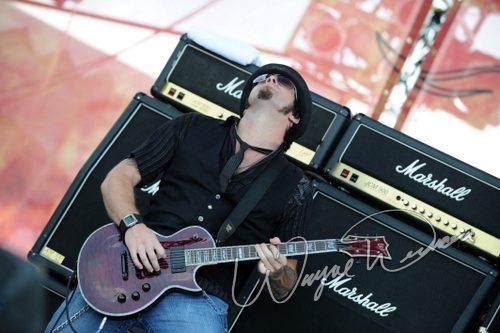 Enuff Z'Nuff at Rock the Bayou grounds Houston, TX on August 30, 2008 &mdash; concert photo by Wayne Dennon