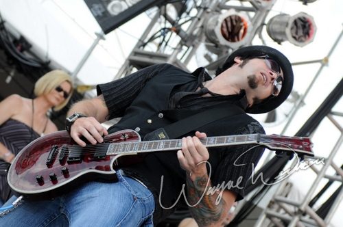 Enuff Z'Nuff at Rock the Bayou grounds Houston, TX on August 30, 2008 &mdash; concert photo by Wayne Dennon