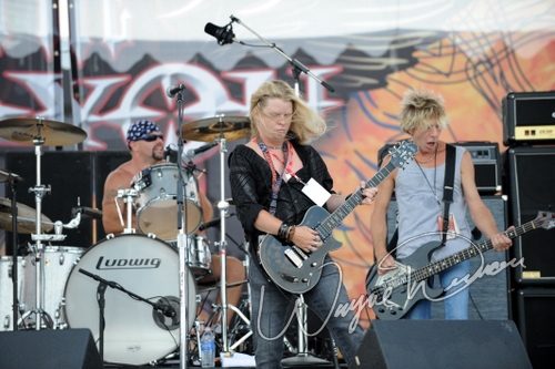 Britny Fox at Rock the Bayou grounds Houston, TX on August 30, 2008 &mdash; concert photo by Wayne Dennon