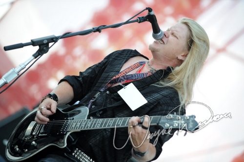 Britny Fox at Rock the Bayou grounds Houston, TX on August 30, 2008 &mdash; concert photo by Wayne Dennon