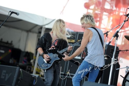 Britny Fox at Rock the Bayou grounds Houston, TX on August 30, 2008 &mdash; concert photo by Wayne Dennon