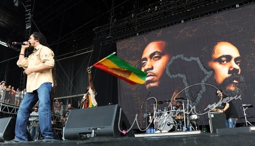 Damian Marley & Nas at Bonnaroo Manchester, TN on June 11, 2010 &mdash; concert photo by Wayne Dennon