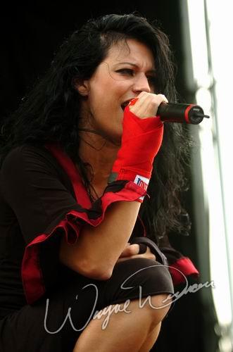 Lacuna Coil at Ozzfest Columbus, OH on July 20, 2004 &mdash; concert photo by Wayne Dennon