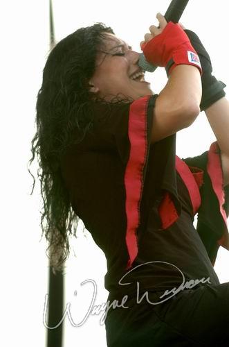 Lacuna Coil at Ozzfest Columbus, OH on July 20, 2004 &mdash; concert photo by Wayne Dennon