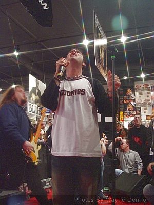 Outspoken at Ear X-Tacy Louisville, KY on February 18, 2003 &mdash; concert photo by Wayne Dennon