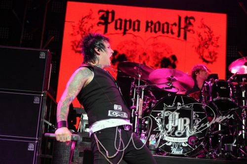 Papa Roach at Riverbend Music Center Cincinnati, OH on August 19, 2009 &mdash; concert photo by Wayne Dennon