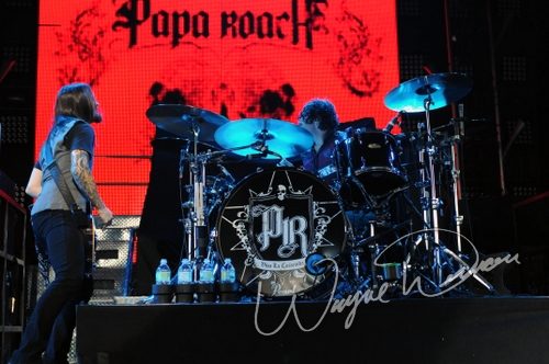 Papa Roach at Riverbend Music Center Cincinnati, OH on August 19, 2009 &mdash; concert photo by Wayne Dennon