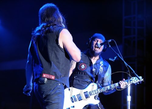 Queensryche at Rock the Bayou grounds Houston, TX on August 29, 2008 &mdash; concert photo by Wayne Dennon