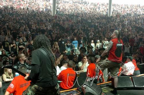 Superjoint Ritual at DTE Energy Music Theatre Clarkston, MI on August 17, 2004 &mdash; concert photo by Wayne Dennon