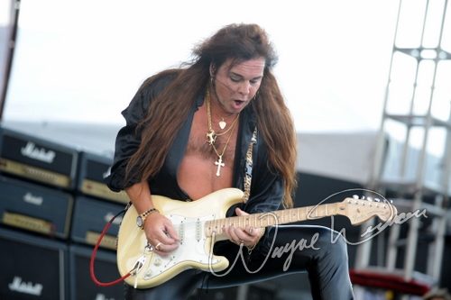 Yngwie Malmsteen at Rock the Bayou grounds Houston, TX on August 31, 2008 &mdash; concert photo by Wayne Dennon
