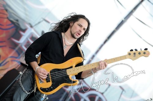 Yngwie Malmsteen at Rock the Bayou grounds Houston, TX on August 31, 2008 &mdash; concert photo by Wayne Dennon