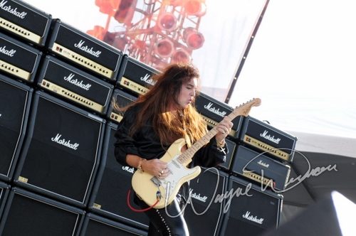 Yngwie Malmsteen at Rock the Bayou grounds Houston, TX on August 31, 2008 &mdash; concert photo by Wayne Dennon