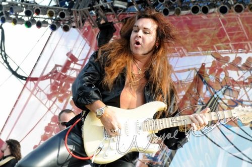 Yngwie Malmsteen at Rock the Bayou grounds Houston, TX on August 31, 2008 &mdash; concert photo by Wayne Dennon