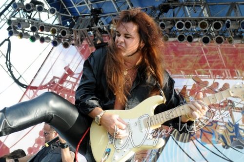 Yngwie Malmsteen at Rock the Bayou grounds Houston, TX on August 31, 2008 &mdash; concert photo by Wayne Dennon