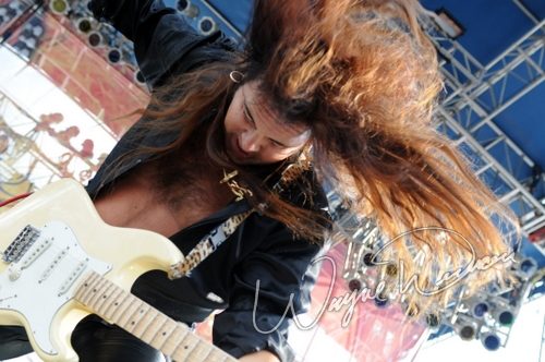 Yngwie Malmsteen at Rock the Bayou grounds Houston, TX on August 31, 2008 &mdash; concert photo by Wayne Dennon