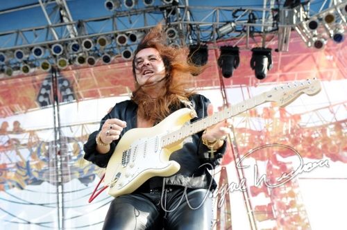 Yngwie Malmsteen at Rock the Bayou grounds Houston, TX on August 31, 2008 &mdash; concert photo by Wayne Dennon