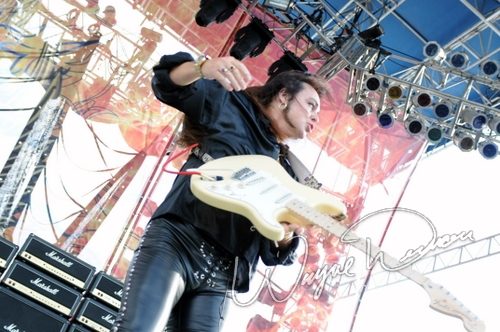 Yngwie Malmsteen at Rock the Bayou grounds Houston, TX on August 31, 2008 &mdash; concert photo by Wayne Dennon