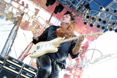 Yngwie Malmsteen at Rock the Bayou grounds Houston, TX on August 31, 2008 &mdash; concert photo by Wayne Dennon