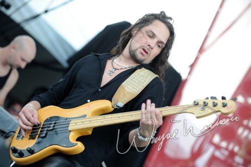 Yngwie Malmsteen at Rock the Bayou grounds Houston, TX on August 31, 2008 &mdash; concert photo by Wayne Dennon