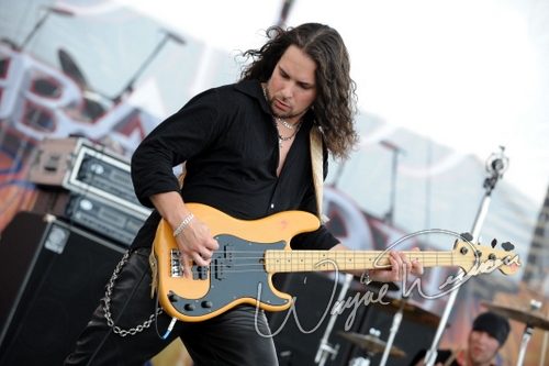 Yngwie Malmsteen at Rock the Bayou grounds Houston, TX on August 31, 2008 &mdash; concert photo by Wayne Dennon