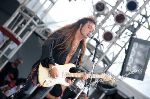 Yngwie Malmsteen at Rock the Bayou grounds Houston, TX on August 31, 2008 &mdash; concert photo by Wayne Dennon